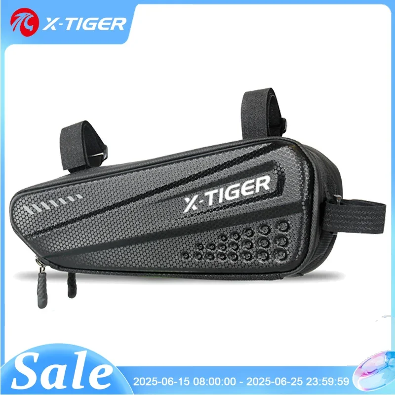 

X-TIGER Bicycle Bag 1.2L Waterproof 3D EVA Shell Pouch Bicycle Top Front Tube Triangle Bike Frame Bag Bicycle Accessories