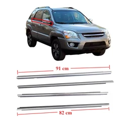 4 Pcs Chrome Outside Window Glass Rubber for Kia Sportage Glass Protective Weatherstrip for Glass Outer Laminate 82220-1F010