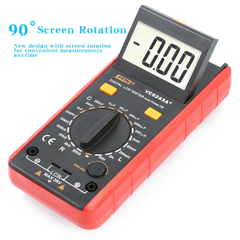 SZBJ LCR Tester Inductiemeter VC6243A, gespecialiseerd instrument voor het meten van inductie, capaciteit en weerstand