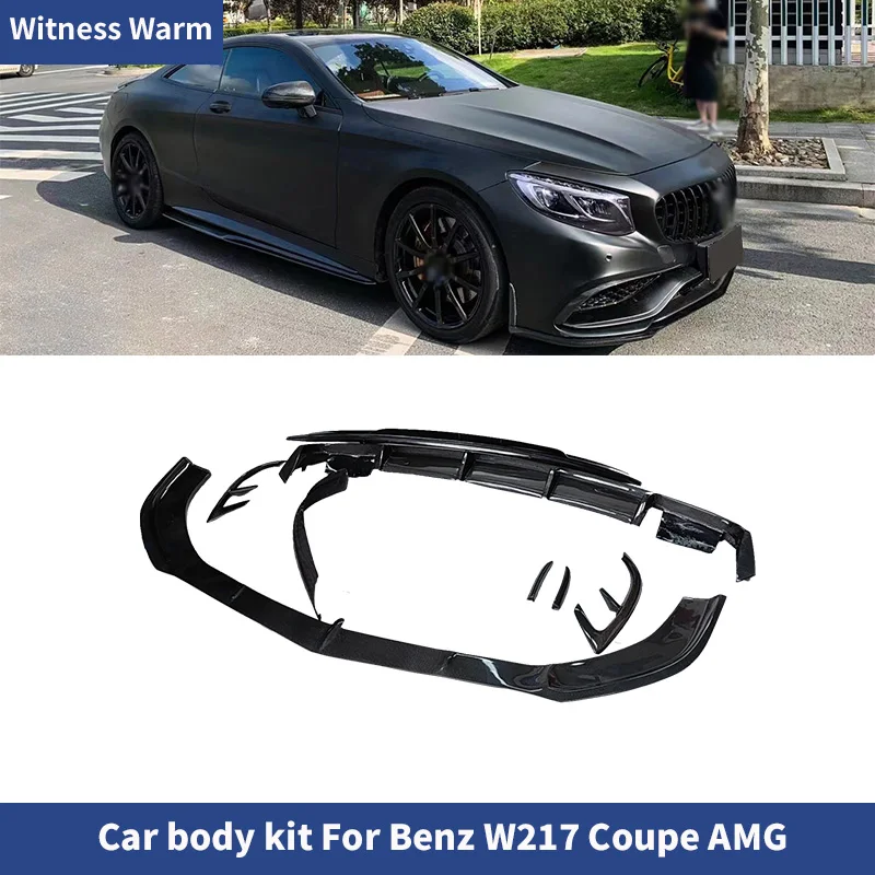 

For Benz W217 C217 S Coupe S63 AMG Carbon Fiber Front Lip Front Air Vents Rear Diffuser Rear Wings Spoiler Body Kit 2014-2016