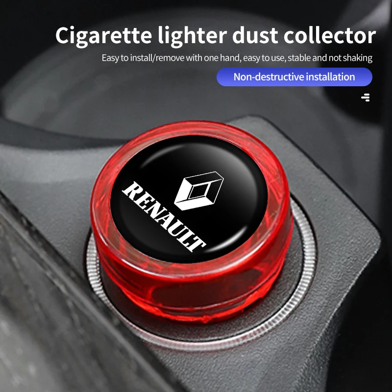 Car Cigarette Lighter Cover Dust Proof Decoration Cap For Renaul Koleos Kadjar Scenic Megane Sandero Grand Sill