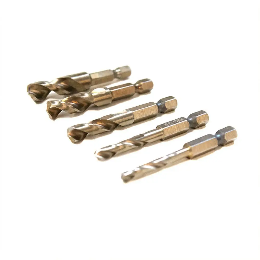 High Speed Steel Hex Shank Drill Bit Set Short Twist Bits Professional Woodworking Tool Supplies For Precision Hole Drilling