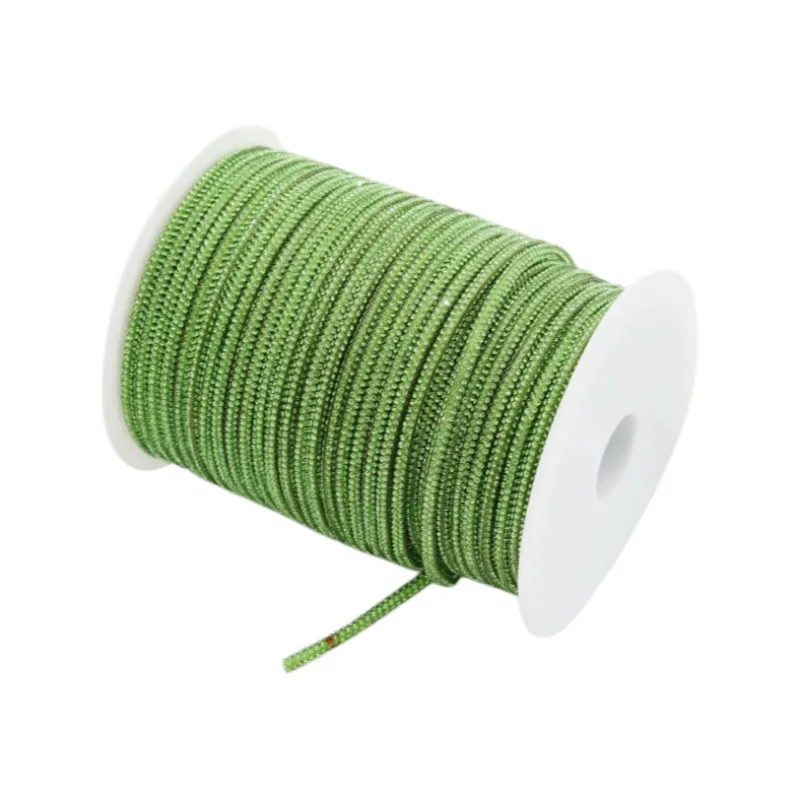 Weißes Kristall-Strassband 4mm Baumwollkern-Seil 10-50 Yards für Nähen Kleidung Taschen Hüte DIY Handwerk