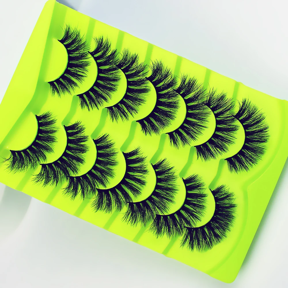 14 زوج/2 حزمة رموش صناعية رقيق رموش كاملة Wispy 8D حجم مجعد رموش اصطناعية رموش اصطناعية