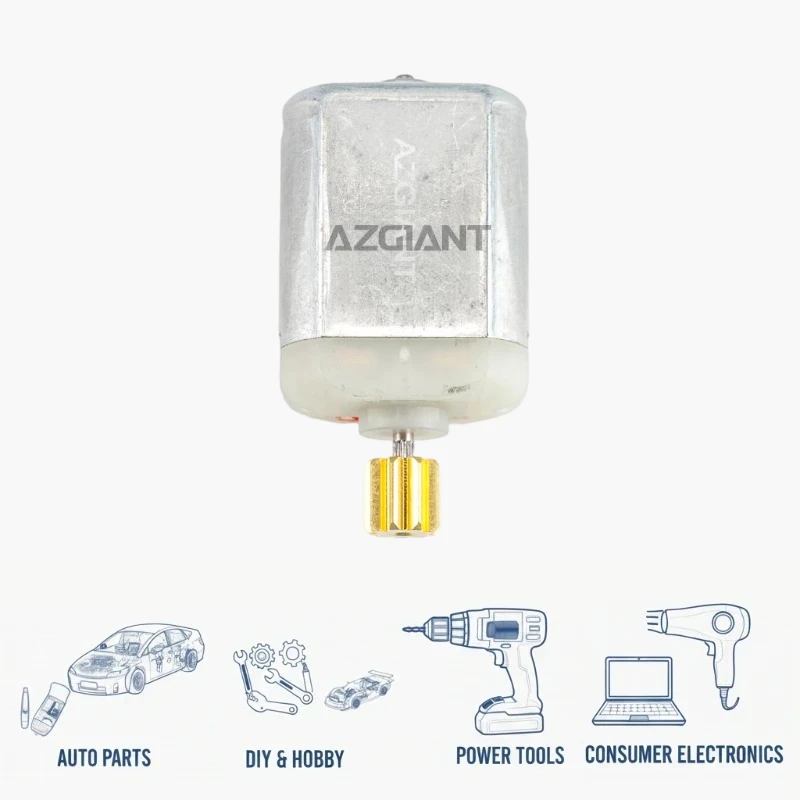 AZGIANT MIcro Motor 9T CW FC-280SC DC 12V Low Noise Anti-Rust for Car Lock Block &Toy DIY&Electric Tool Aftermarket Hot Sale