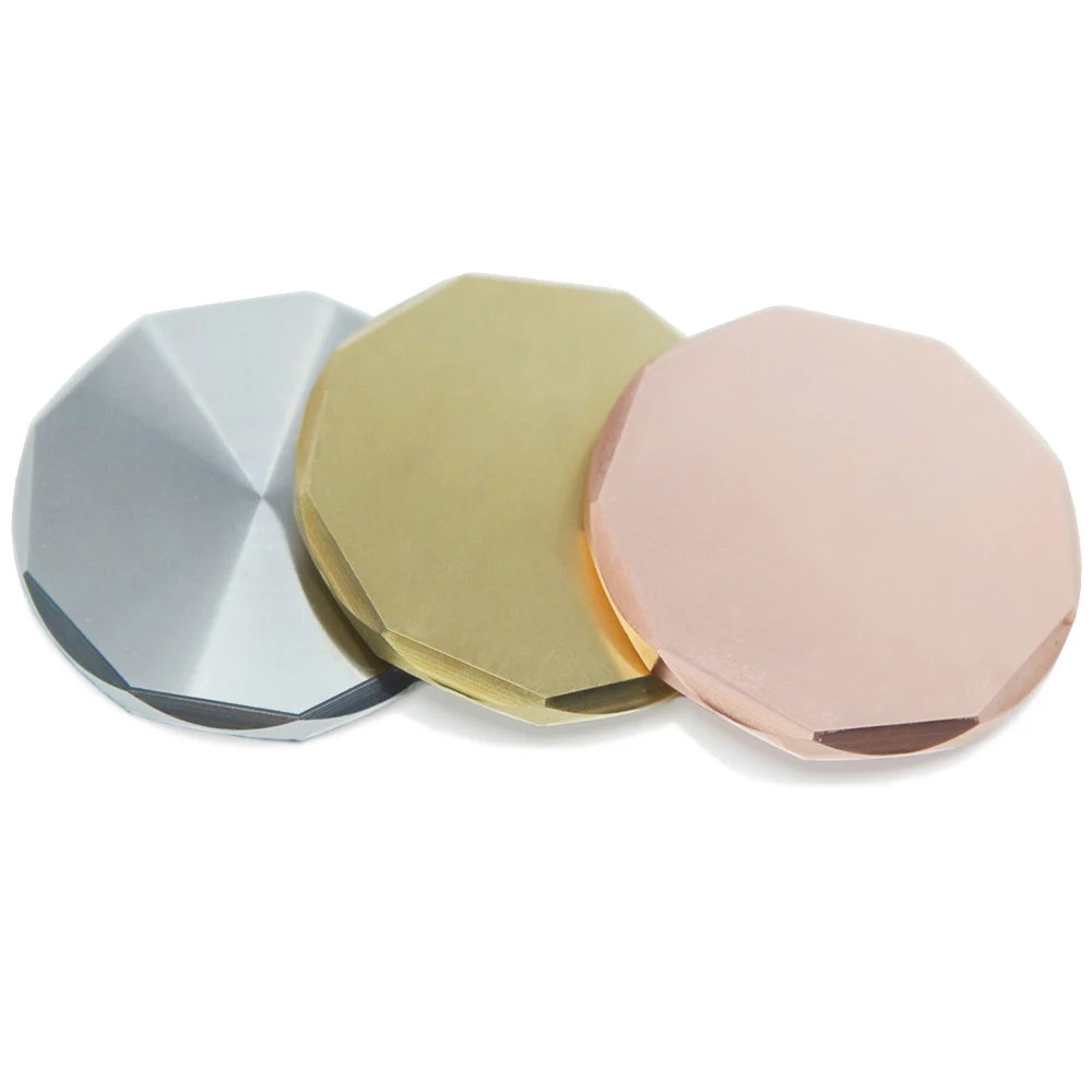 حواف معدنية مطحونة بجوانب متعددة ، فراغات عملات معدنية ، علامات حفر على كرات الجولف من النحاس ، سميكة ، 5 من 50