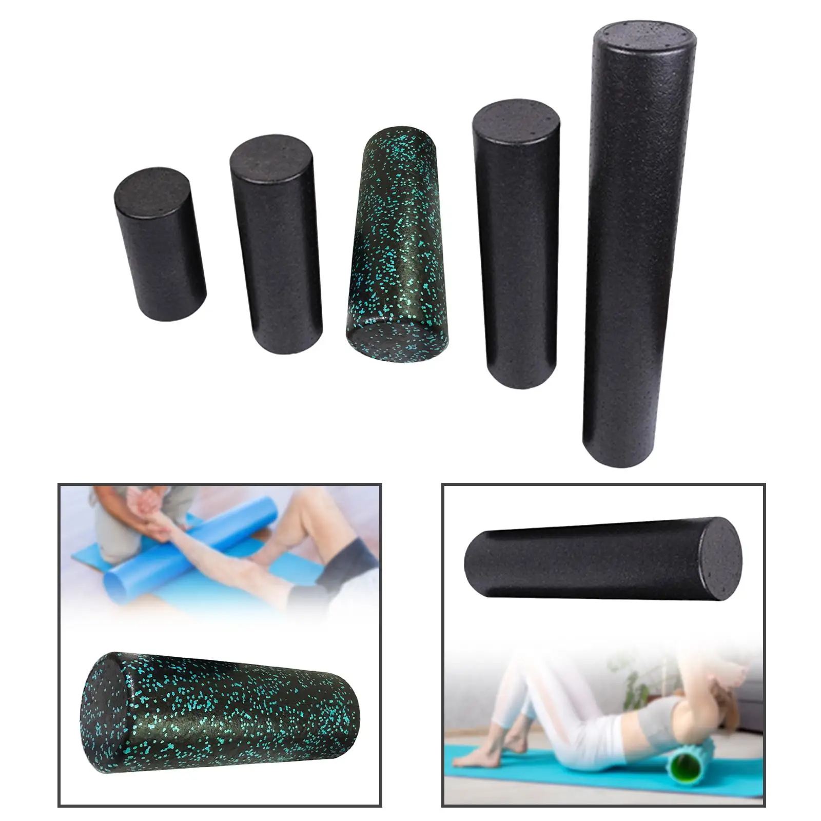 High Density Round Foam Roller for Balance Training Recovery Lightweight Yoga Pilates Column for Waist Arm Back Stretching