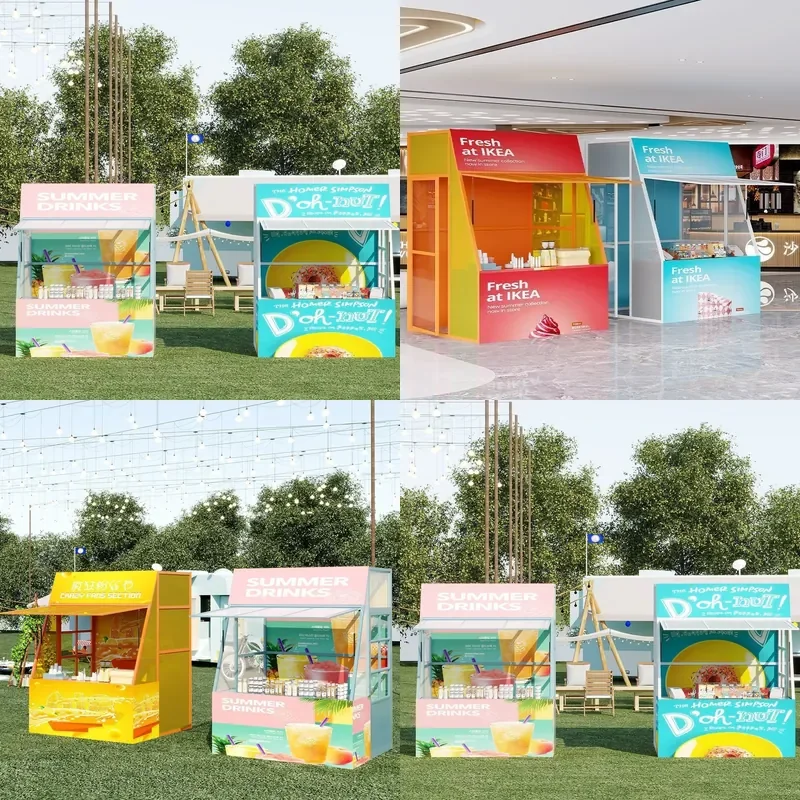For Mobile Night Market Promotion Stalls Commercial Street Display Racks Shopping Mall Event Snack Trellises Portable
