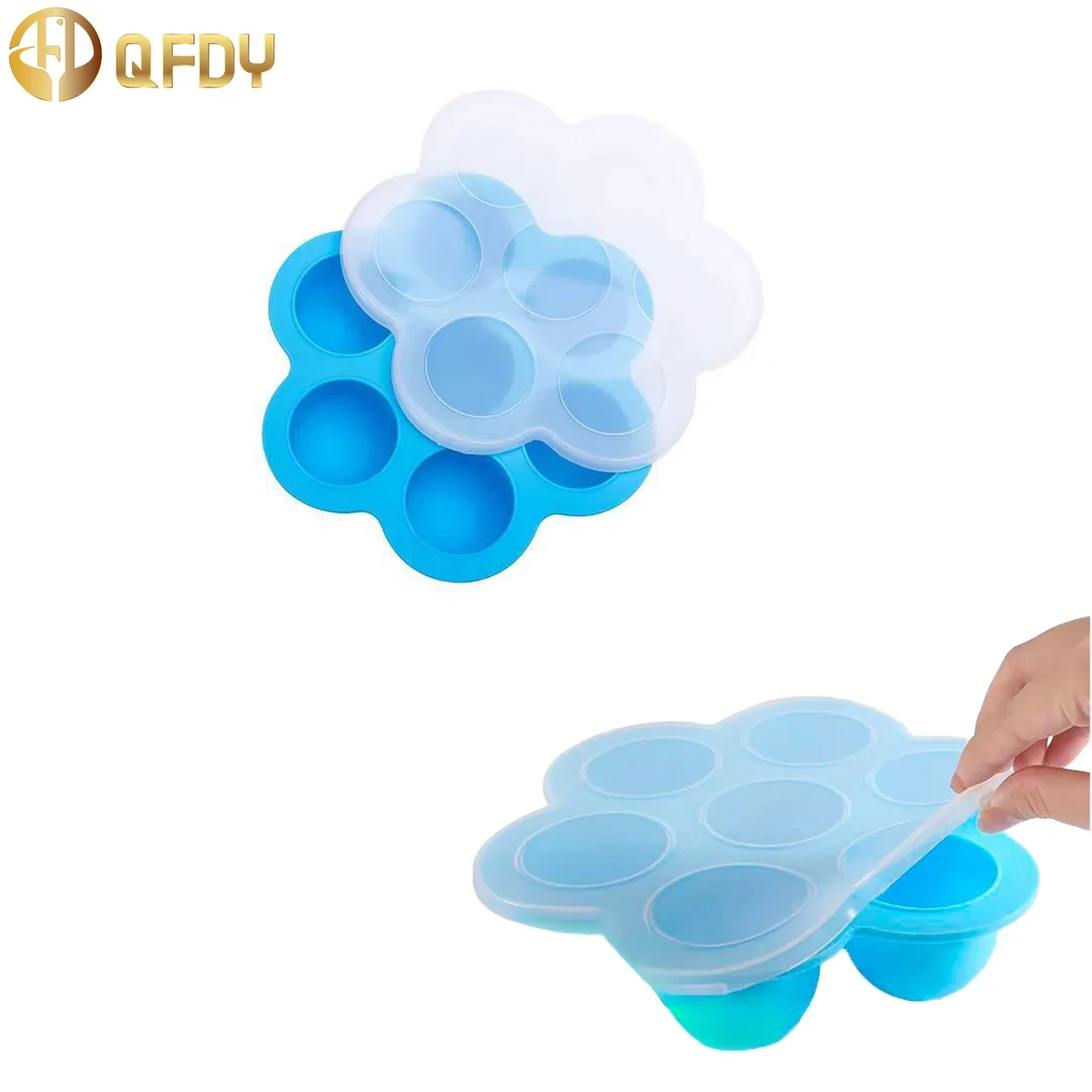 7 Holes Kitchen Storage & Organization Freezer Tray Can Be Reused Silica Gel Baby Food Preserved Egg Bite Mold Home Garden