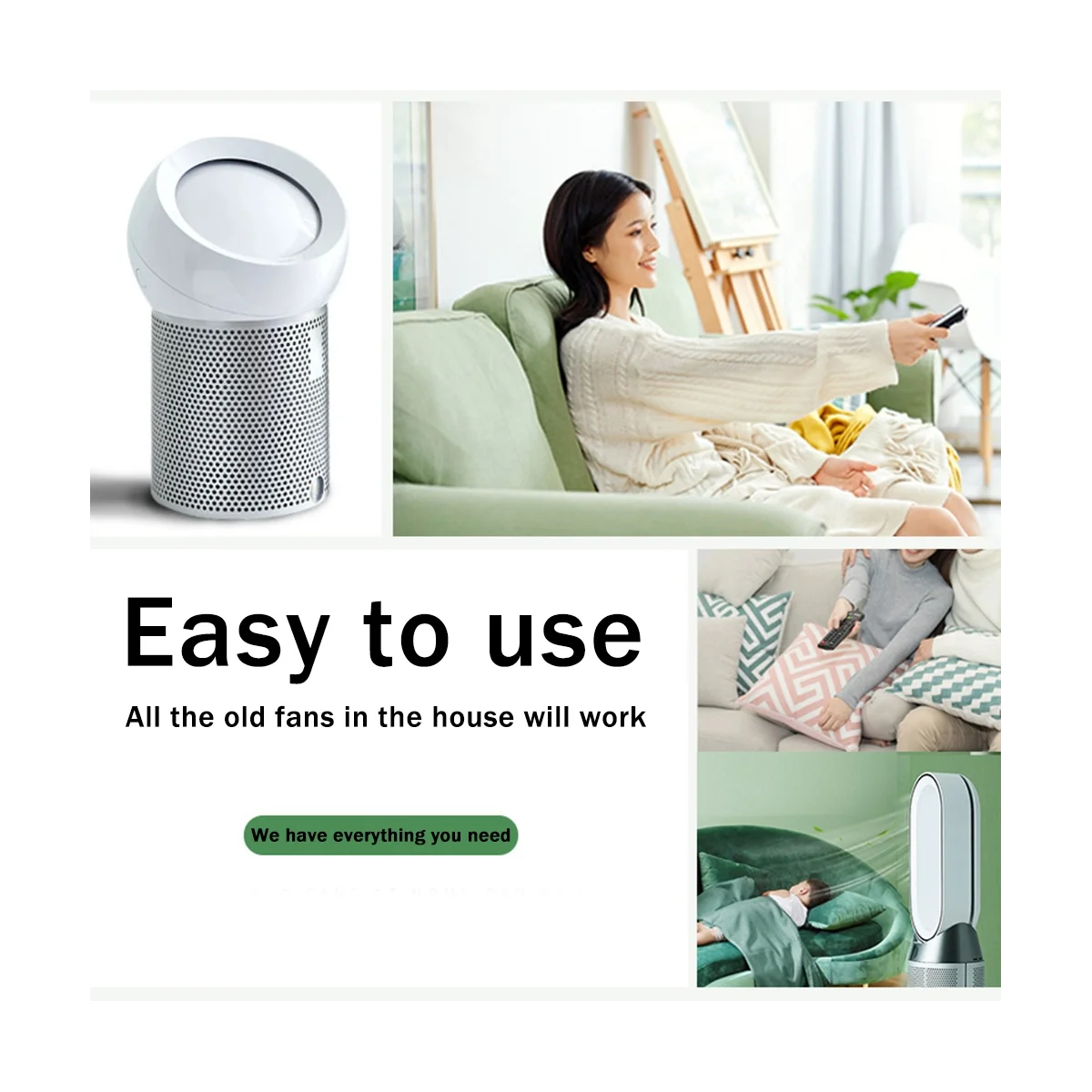 استبدال جهاز التحكم عن بعد مناسبة ل دايسون ، لتنقية الهواء ، مروحة بلا أوراق ، أسود ، AM09 ، HP00 ، HP01