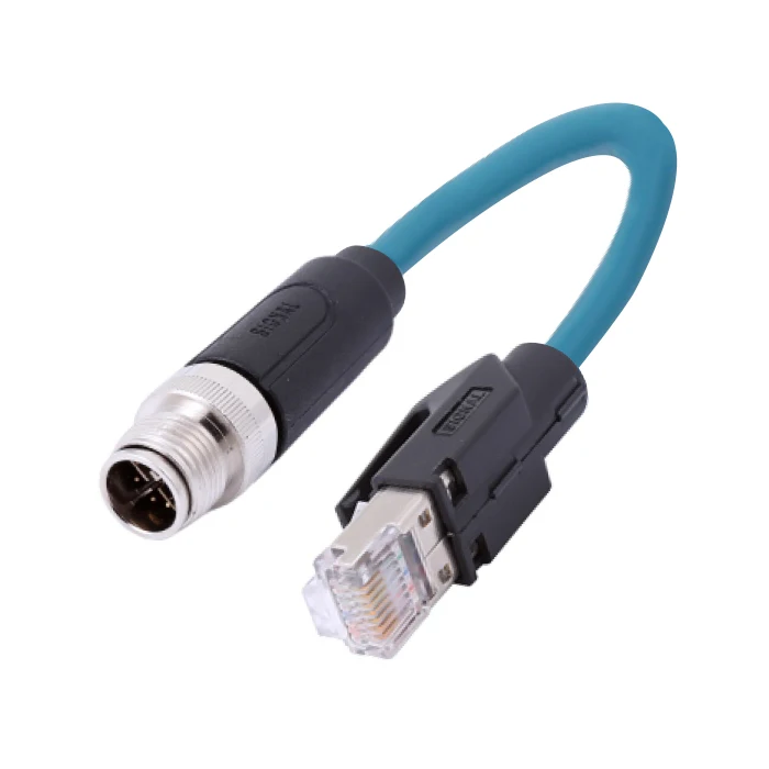 

Прямо со склада M12 X-код «папа» к RJ45 «папа» Литой на кабеле Длина 10 м Зеленый PUR Готов к отправке