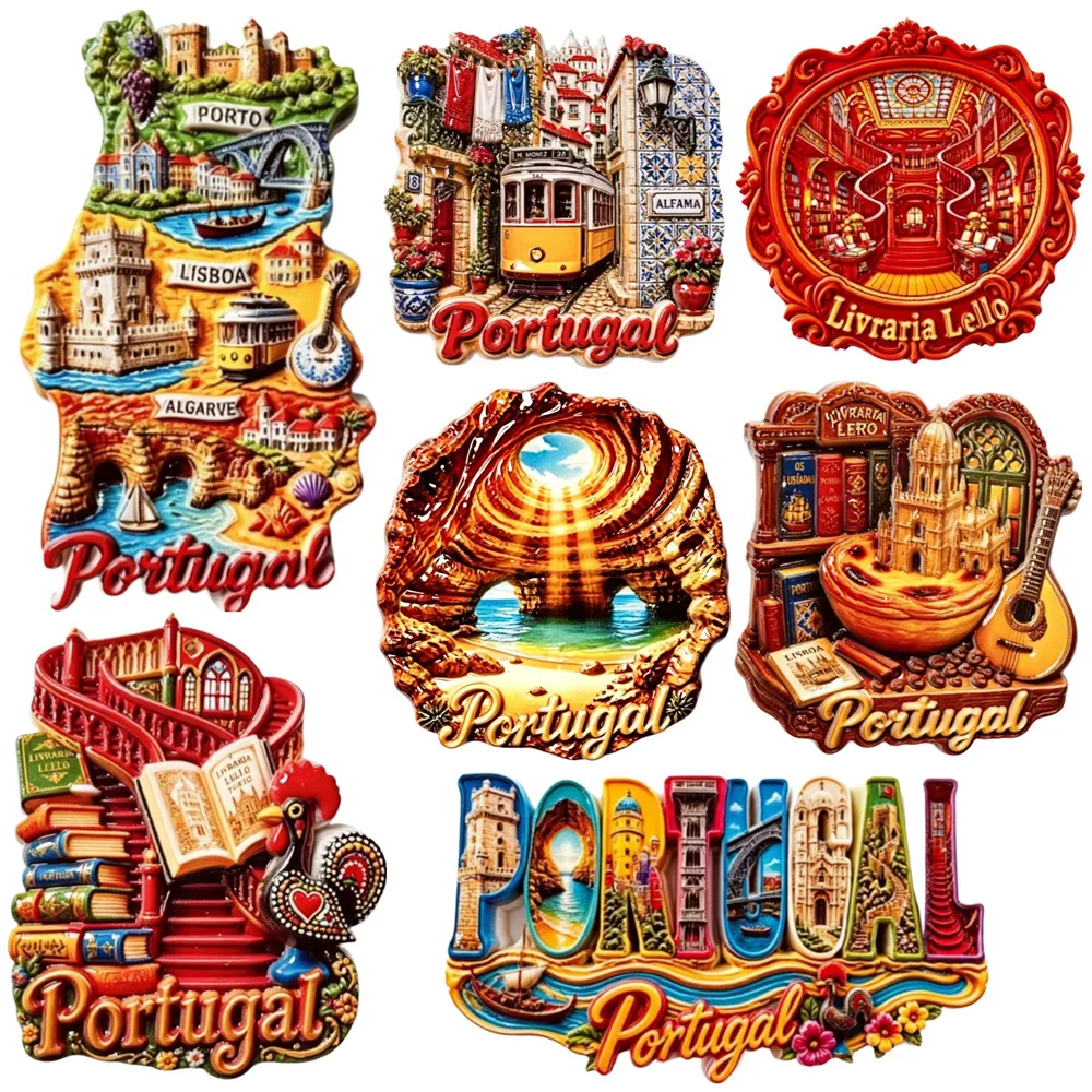 Europe Portugal  3D Fridge Magnets Tourism Souvenir Refrigerator Magnets Sticker
