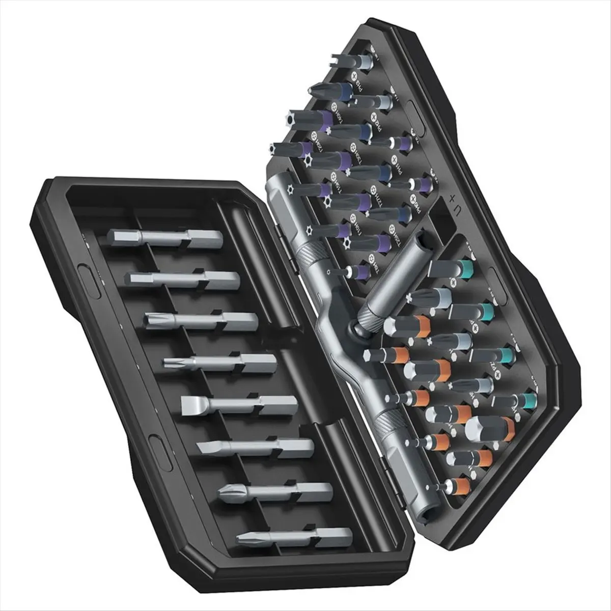 

A58Z 42 in 1 Ratchet Screwdriver Set with 40 Magnetic Drill Bits Rotatable Ratchet Handle Multifunctional Screwdriver Set