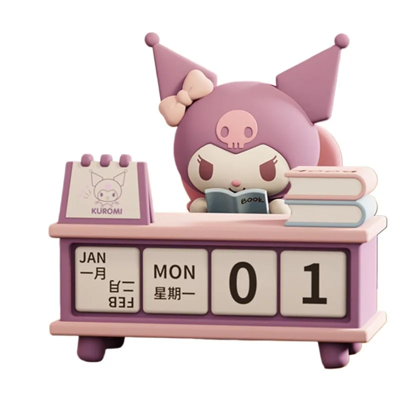 Echte Cartoon Leuke Sanrio Kuromi Kalender Desktop Ornamenten Kantoor Decoraties Figuren Kerstcadeaus