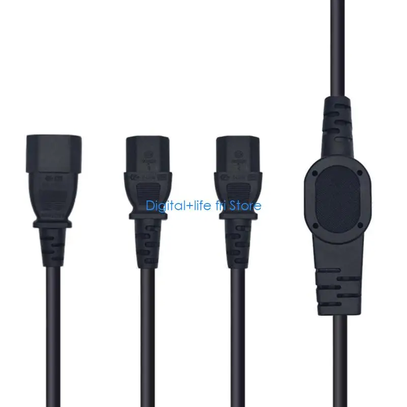 

E06D 200CM Y-type Adapter Cable IEC320 C14 to 2xC13 Extension Cord Male to Female