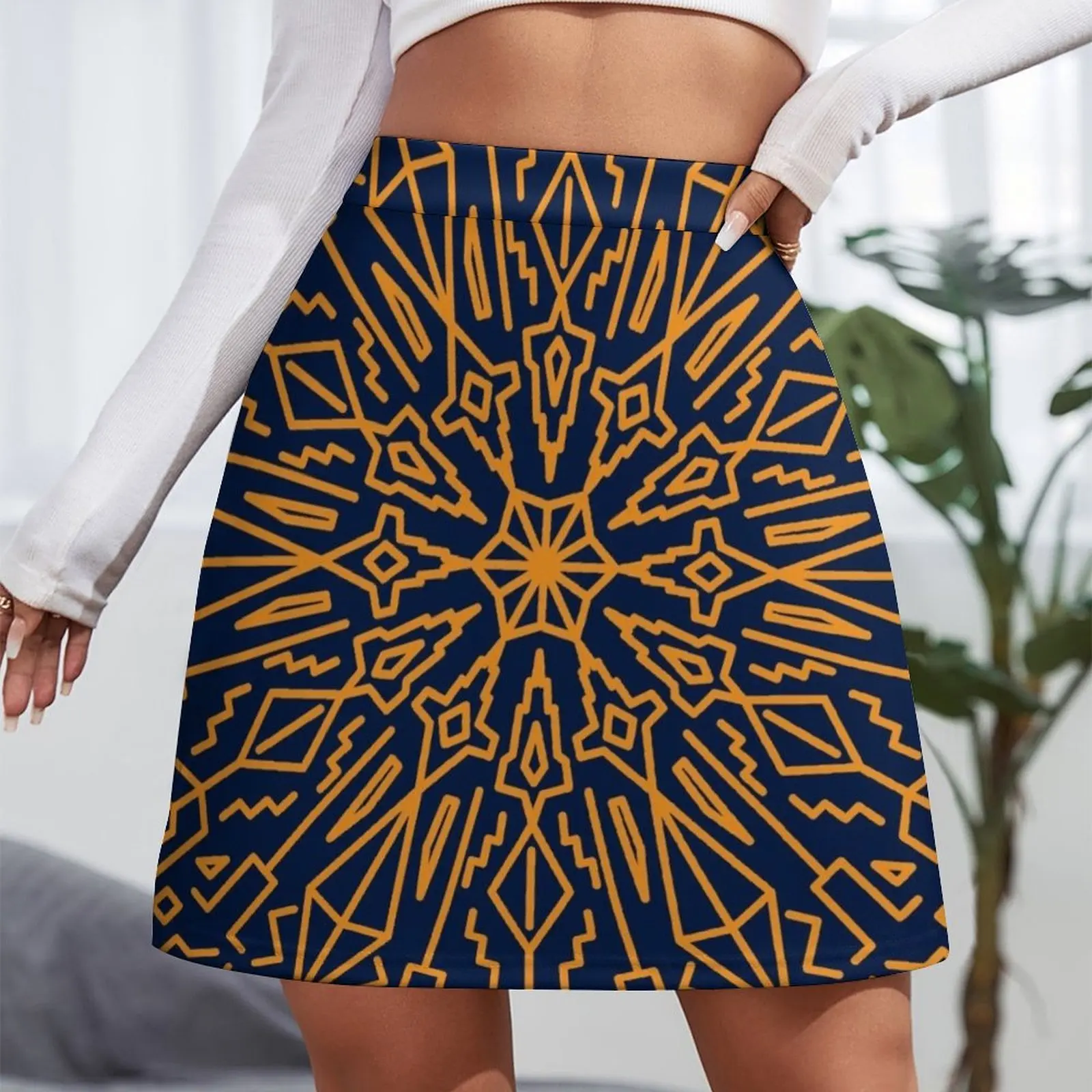 Original orange mandala Mini Skirt shorts summer skirts dresses for prom Mini Skirt