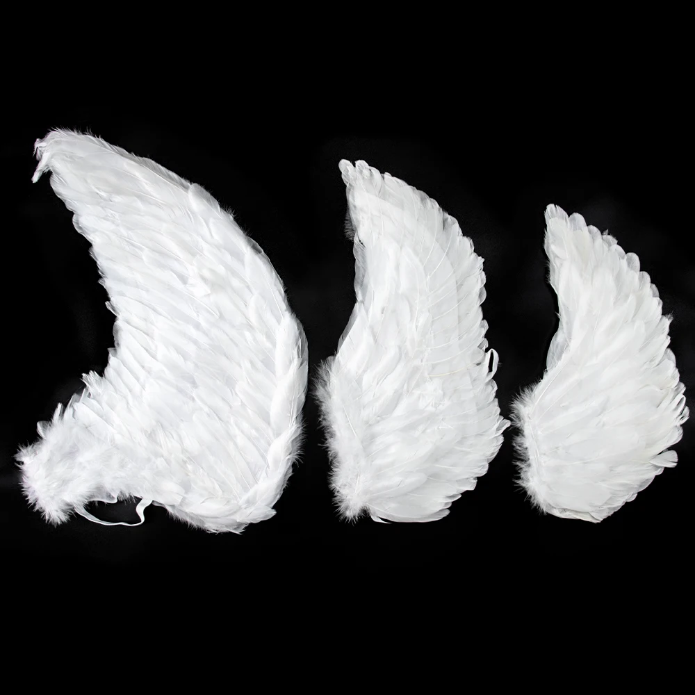 

Крылья ангела с перьями для рождественской вечеринки, маскарада, карнавала, танцевального представления, подиума, сценического реквизита, украшения для фотосессии