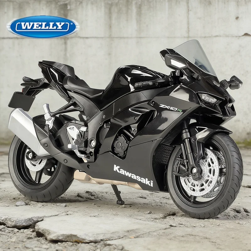 

WELLY 1:12 Kawasaki Ninja ZX-10R сплав спортивный тяжелый мотоцикл локомоти металлический гоночный мотоцикл по пересеченной местности модель детская игрушка в подарок