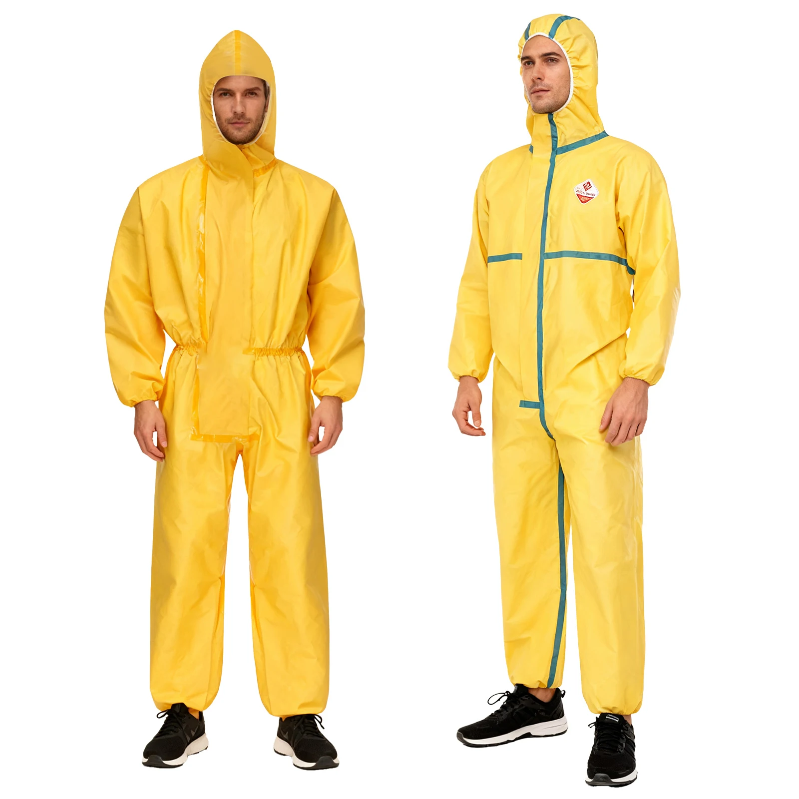 بدلة عمل بقلنسوة واقية يومية للجنسين، بدلة مقاومة للماء لنقل المختبر، رش الطلاء، ورشة عمل العمل #5