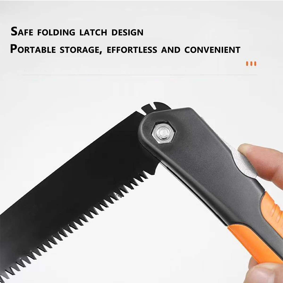 Sierra de poda plegable profesional |   Hoja de acero resistente para ramas gruesas, herramienta manual compacta para carpintería y jardinería al aire libre