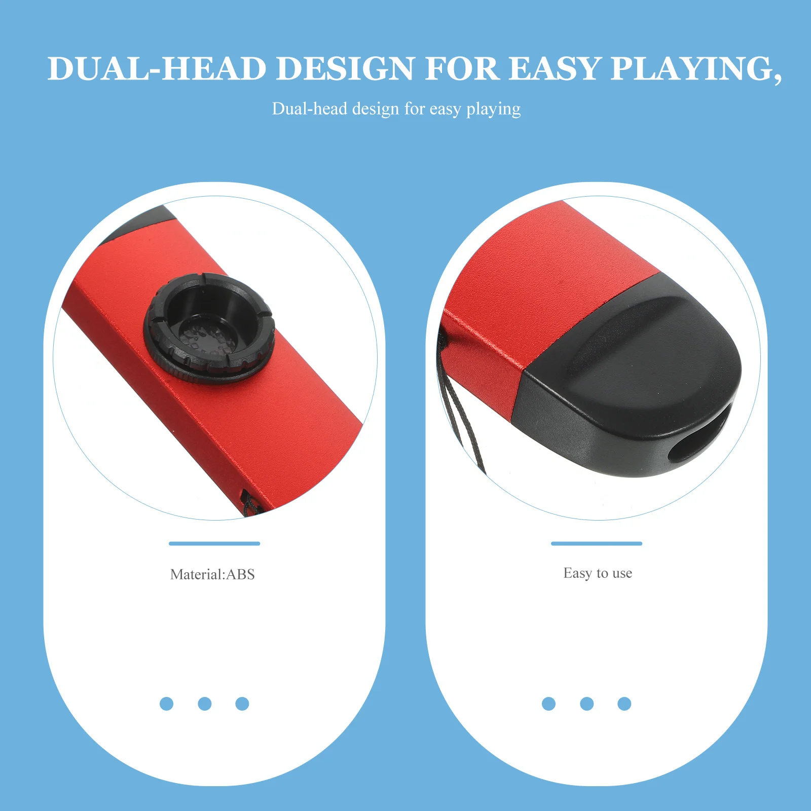 

Kazoo Instrument Dual-Head Design for Adults Beginners Guitar Partner Party Favor Musical Instrument