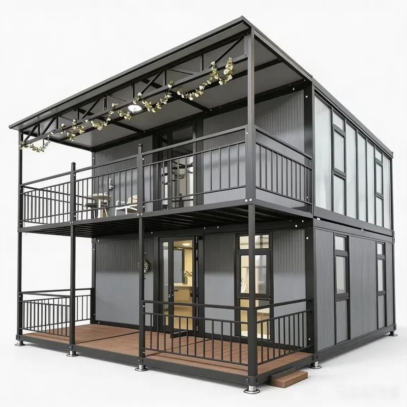 2026 hot Double Wing Expandable Container House-Modern Prefab for Hotel Villa Home Office Use Weatherproof &