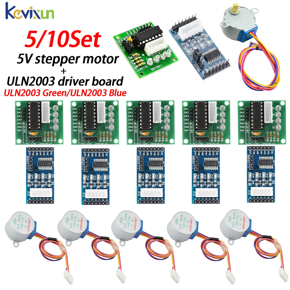 Módulo uclb2003 5v dc placa de driver de motor de passo para 8byj-48 28byj-48 projetos de robô diy de 4 fases com controle uln2003 pic mcu