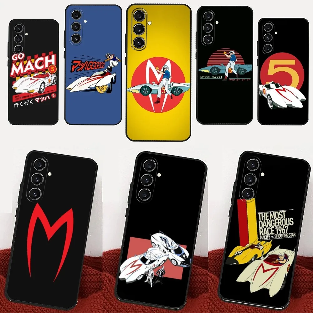 S-Speed Racer Mach FIVE-E  Phone Case For Samsung Galaxy A13,21s,22,31,32,52,53,71,80,91 Black Soft Cover