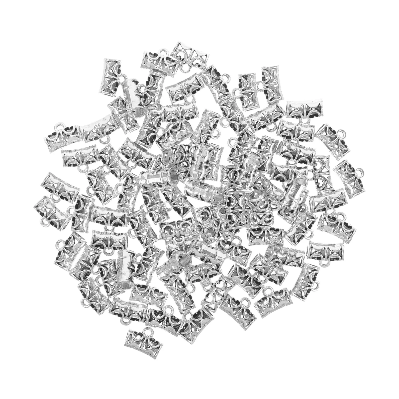 85 piezas de pulsera de aleación, cuentas de fianza, conector de tubo, dijes para fabricación de joyas