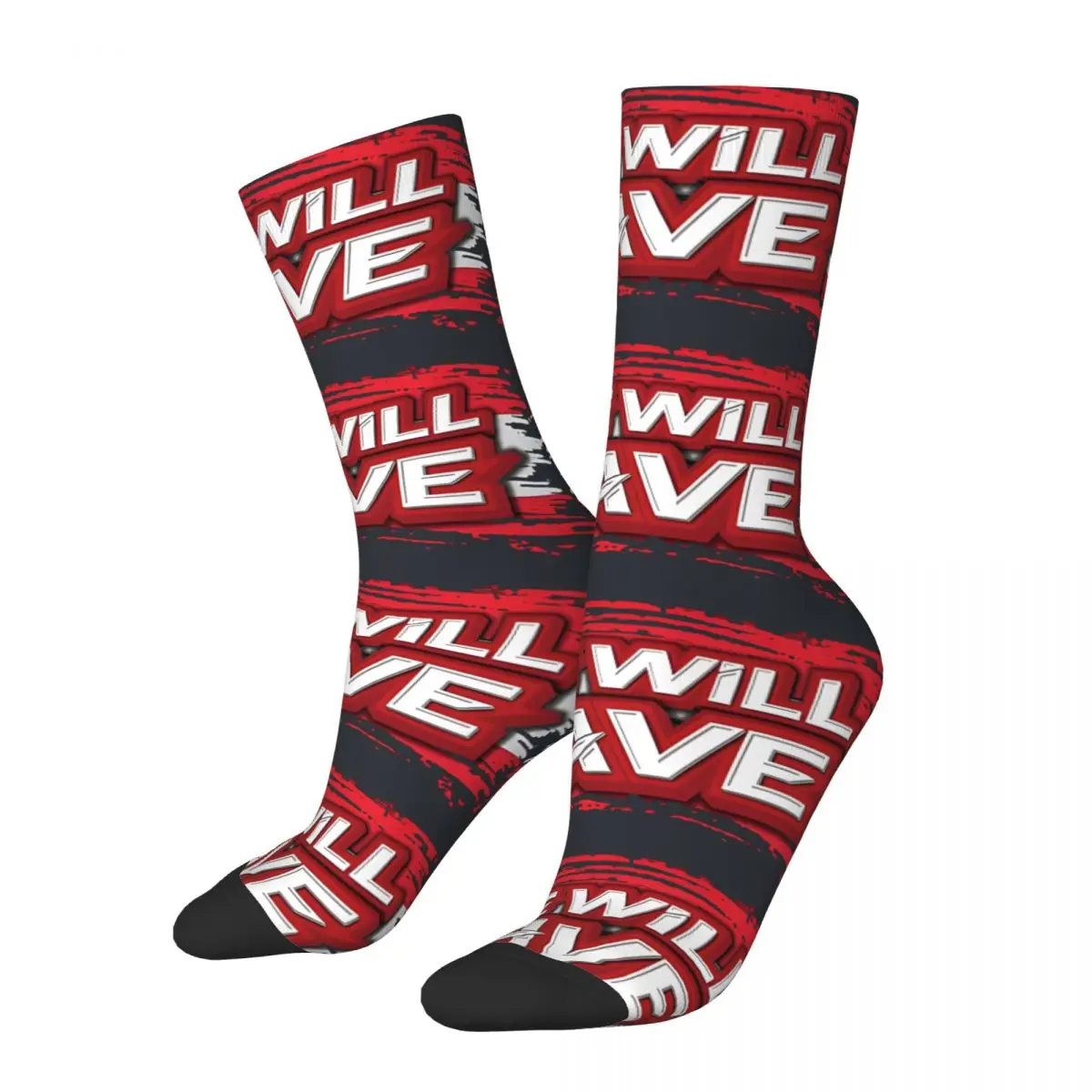 We Will Rave - Austria - Eurovision 2024 Men's Socks Vintage Harajuku Kaleen Street Style Novelty Pattern Crew Sock