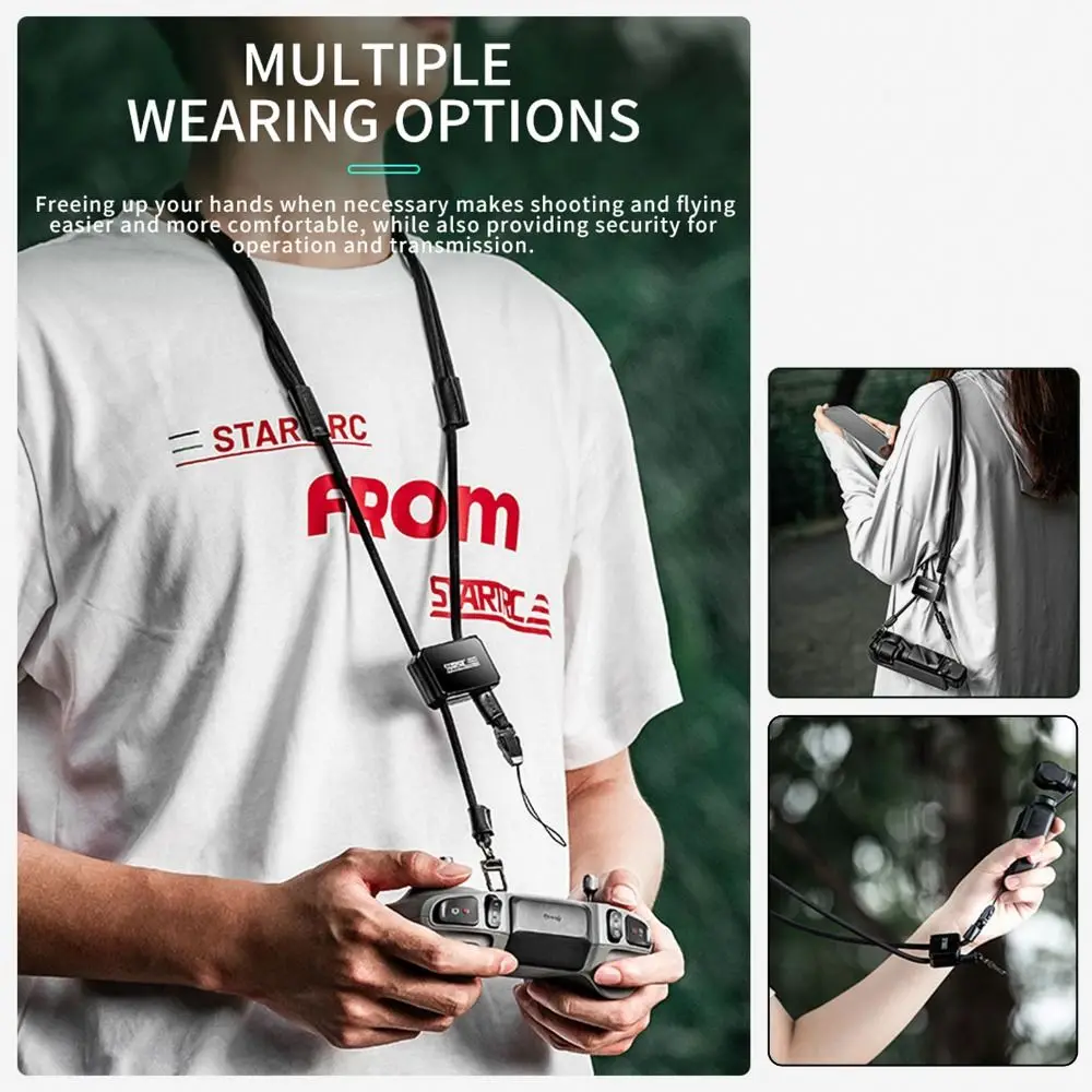 

Adjustable Camera Strap Lightweight Safety Buckle Neck Strap for DJI Pocket 3/AVATA 2 RC Motion 3/FPV Remote Controller