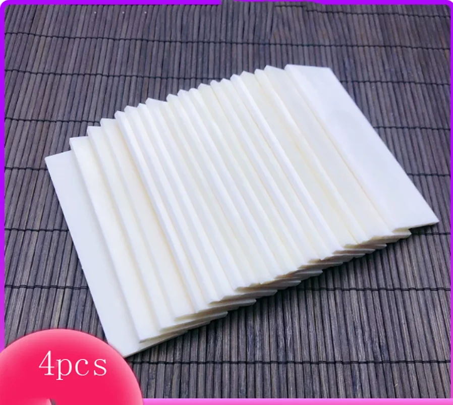 4Pcs 100x20x3mm 100x30x4mm Bovine Buffalo Bone Knife Handle Blanks Scales Slabs DIY Craft Knife Making Material