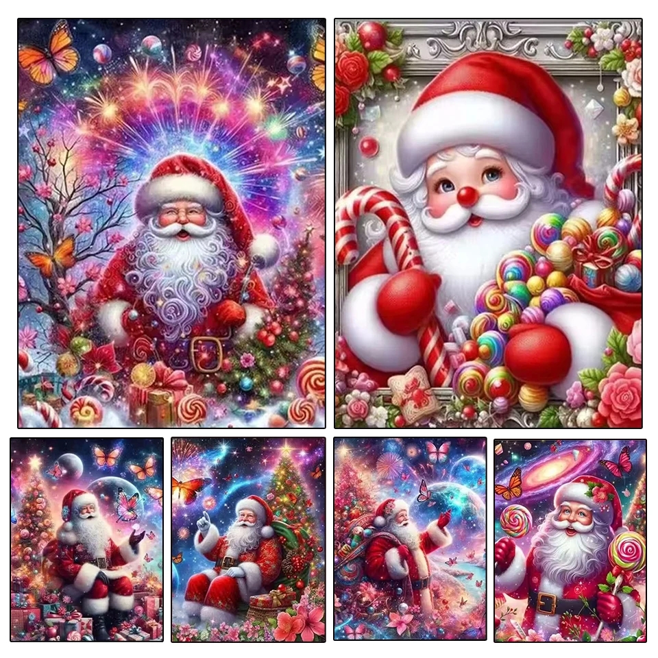 

Diamond Painting Santa Claus Full Square/Round Embroidery Portrait Mosaic Rhinestones Handmade Christmas Decorative Gift 5D DIY