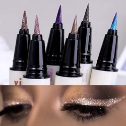 Waterproof Punk Metal Pearl Diamond Eyeliner Lasting Glitter Pink Purple Silver Blue Color Eye Liner Eyeshadow Pencil Eye Makeup