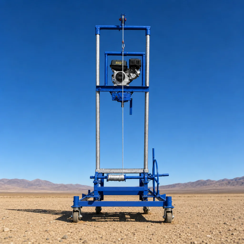 Customized Water Well Borehole Rig Lightweight Movable Efficient 80m Max Depth Petrol Diesel Dual Power Drilling Rig