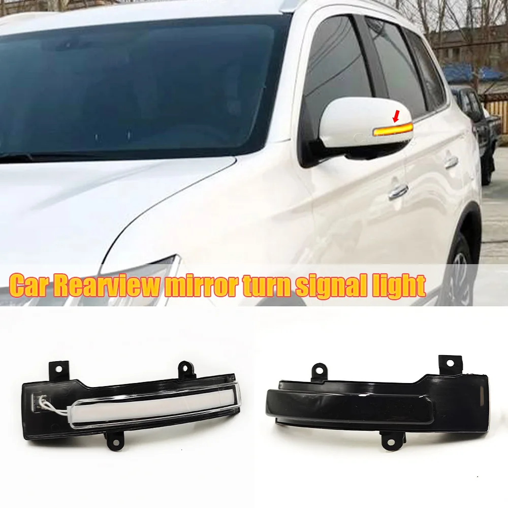 

For Mitsubishi Outlander 13-20 rearview mirror flow light, high-quality LED turn signal, yellow flow light