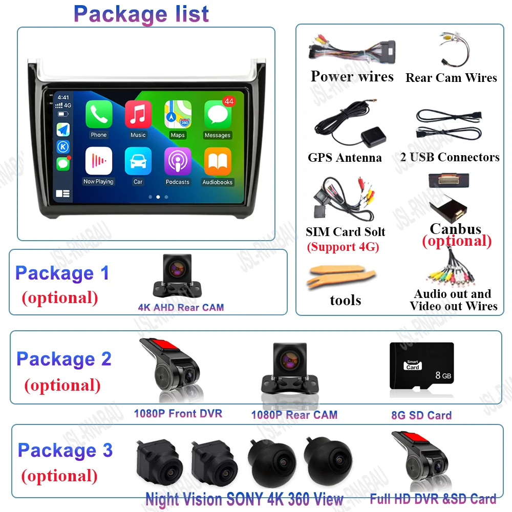 راديو السيارة 2Din أندرويد 15 ستيريو ل Volkswagen VW Polo Sedan 2008 -2015 نظام تحديد المواقع والملاحة الوسائط المتعددة مرآة L-البرك BT WIFI QLED DSP #3