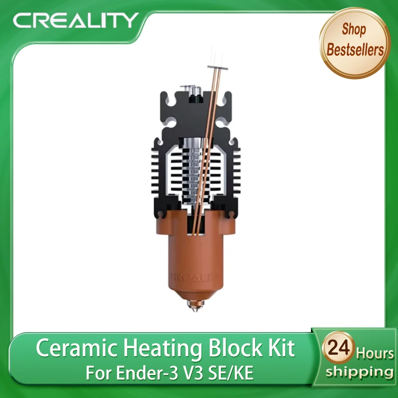 

Комплект керамического нагревательного блока Creality Ender-3 V3 SE/KE с быстросменным соплом, 60 Вт, для высокоскоростной печати, оригинальные запчасти для 3D-принтера