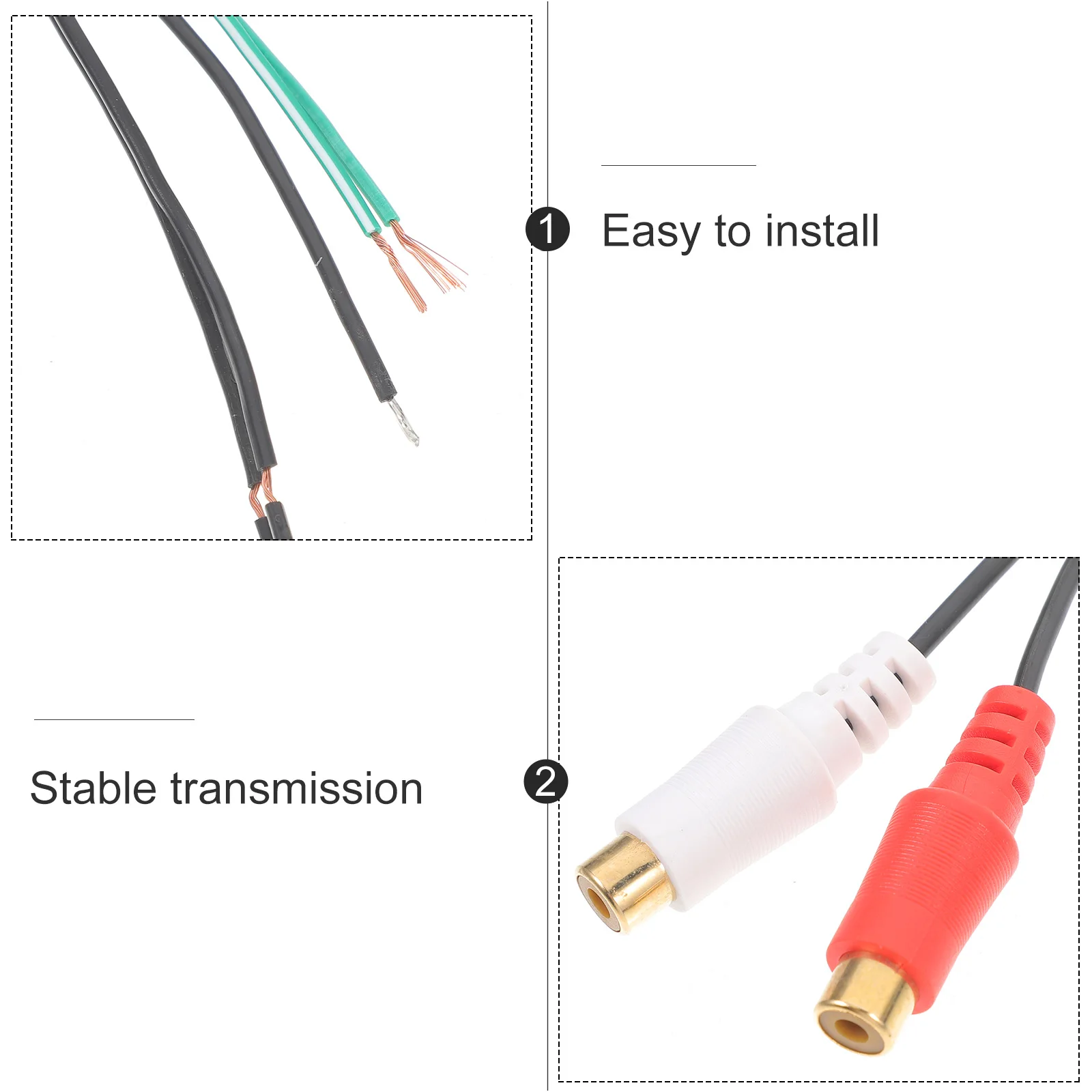 

Premium Speaker Wire Adapter Replacement Audio Cable for Car Stereo Subwoofer Extension Durable Plastic Door Compatible Long
