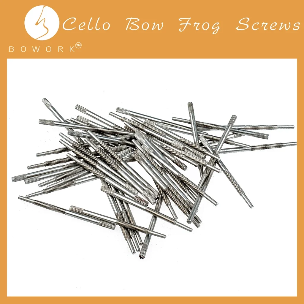 LOOK 50 Pcs Cello Bow Screws Steel Standard Thread Cello Bow Frog Screws Bow Parts For Cellist