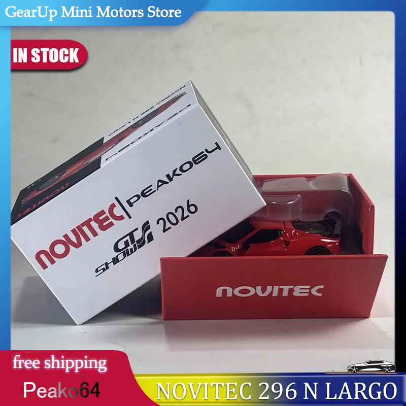

New In Stock Peako64 1:64 Lbwk Novitec 296 N Largo Alloy Miniature Diecast Model Ferrari Wide Body Modified Sports Car Toy Gift
