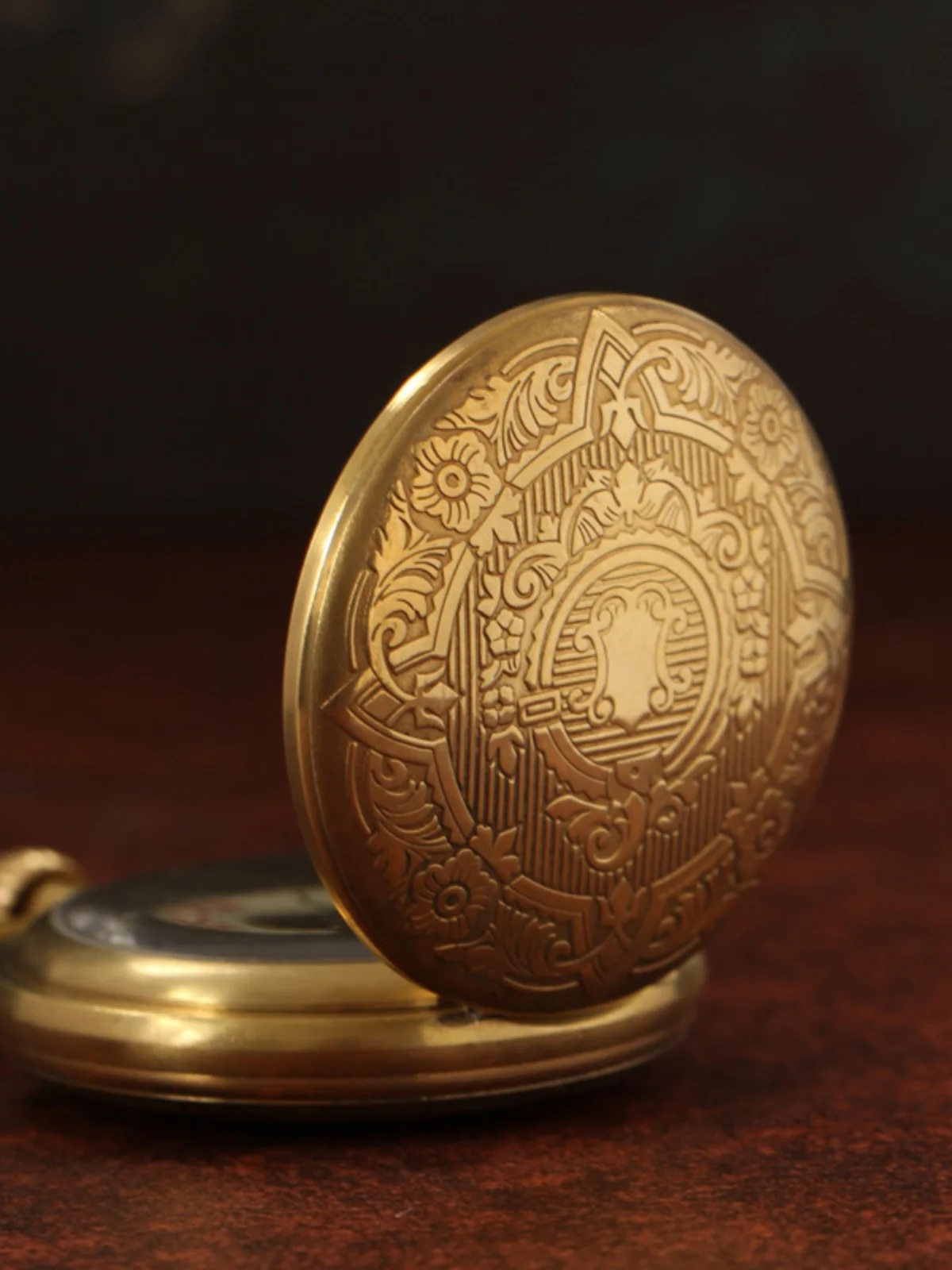 

Pure Copper Automatic Mechanical Pocket Watch Retro Hollow Nostalgic Flip Carved Men's and Women's