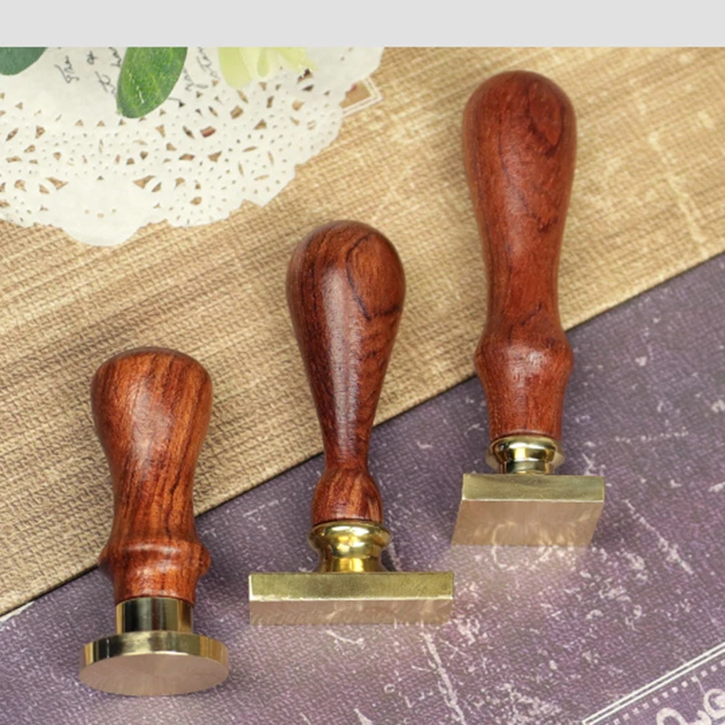 Retro Stamp Wooden Handle Antique Metal Sealing Handle Wedding Invitations Wax Seal Stamp DIY Handmade Art Crafts Gifts