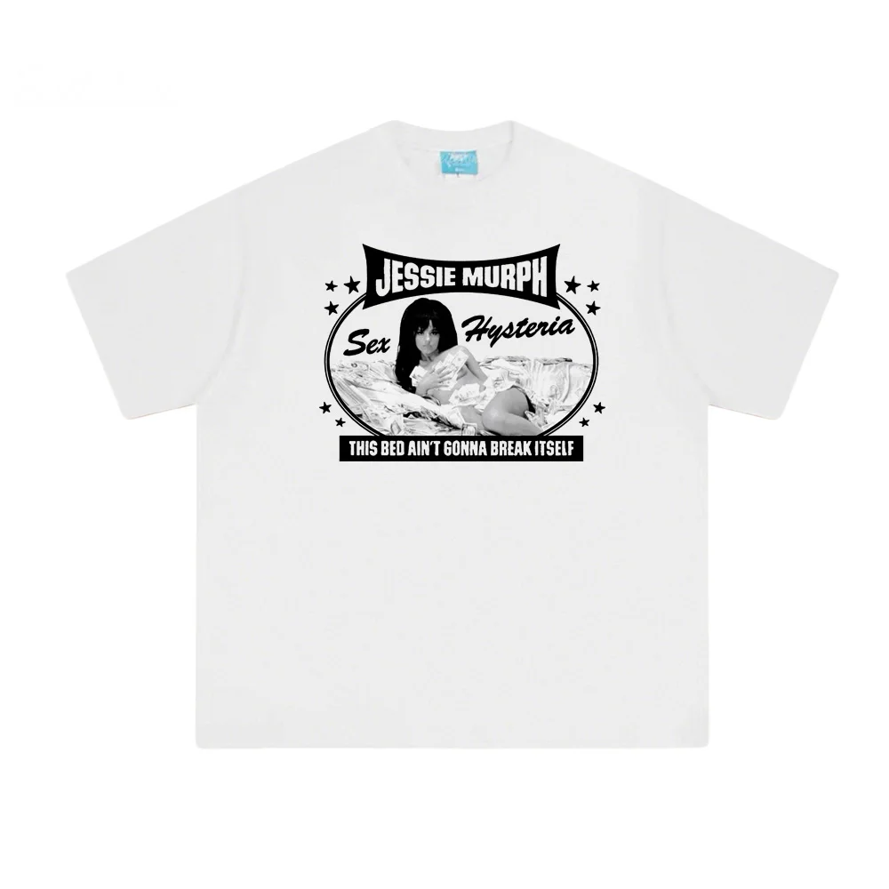 

2025НОВАЯ футболка Jessie Murph Same As Official Website, трендовая футболка из 100% хлопка Ropa De Mujer с круглым вырезом, удобные футболки высокого качества
