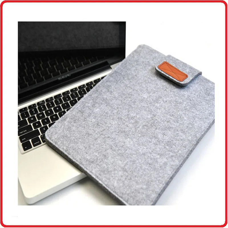 ipad Tablet Bag Felt Polyester Cover 11/12/13/15 Inch Solid Color Tablet Bags New Fashion Velcro Felt Bag