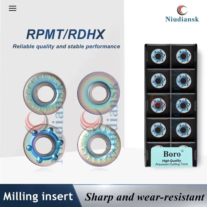 

DESKAR RPMT/RDMT/RDHX/SDMT10T3MOE/1204MOE-JS/TT/PH/MQ TF618 Numerical Control Lathe Milling Insert For Hardened Steel Processing