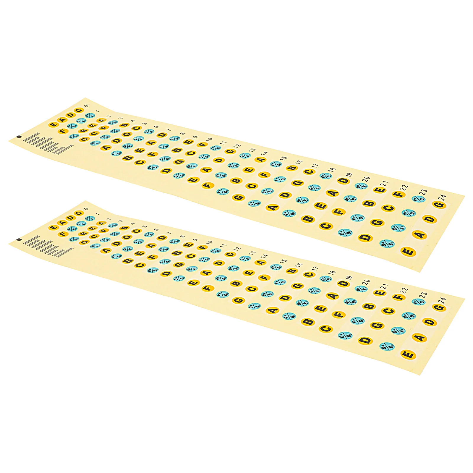 2pcs Bass String Stickers Scale Decals For Fretboard Note Map Learning Tool Beginner Practice Accessory Instrument