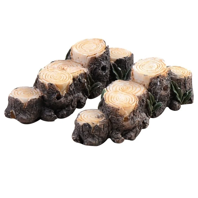 1pc drzewo Stump Bridge Model Mini żywica bajki miniatury ogrodowe DIY do lalek dom/Terrarium/sukulenty/dekoracja zewnętrzna mikro