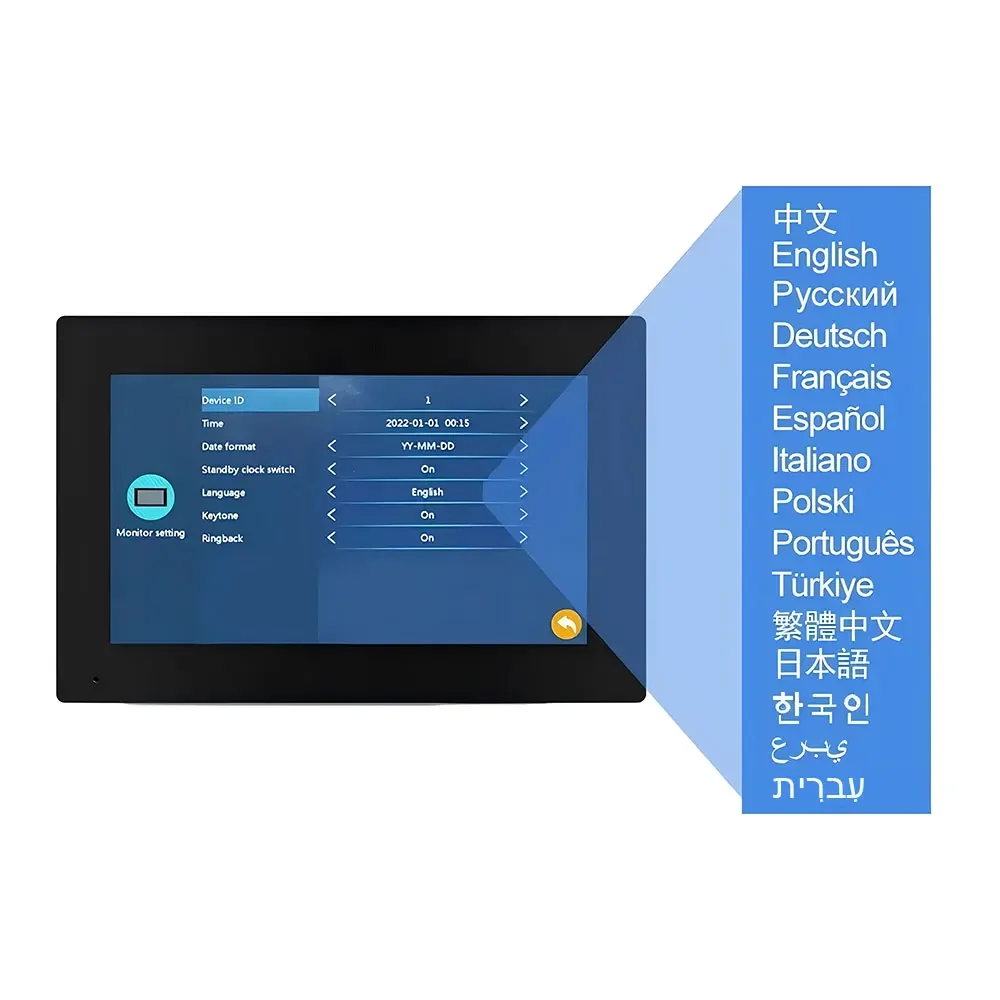 1080P Tuya Smart Fingerprint 5-in-1 Unlock Videophone Video Intercom Video Doorbell Camera with Motion Detector