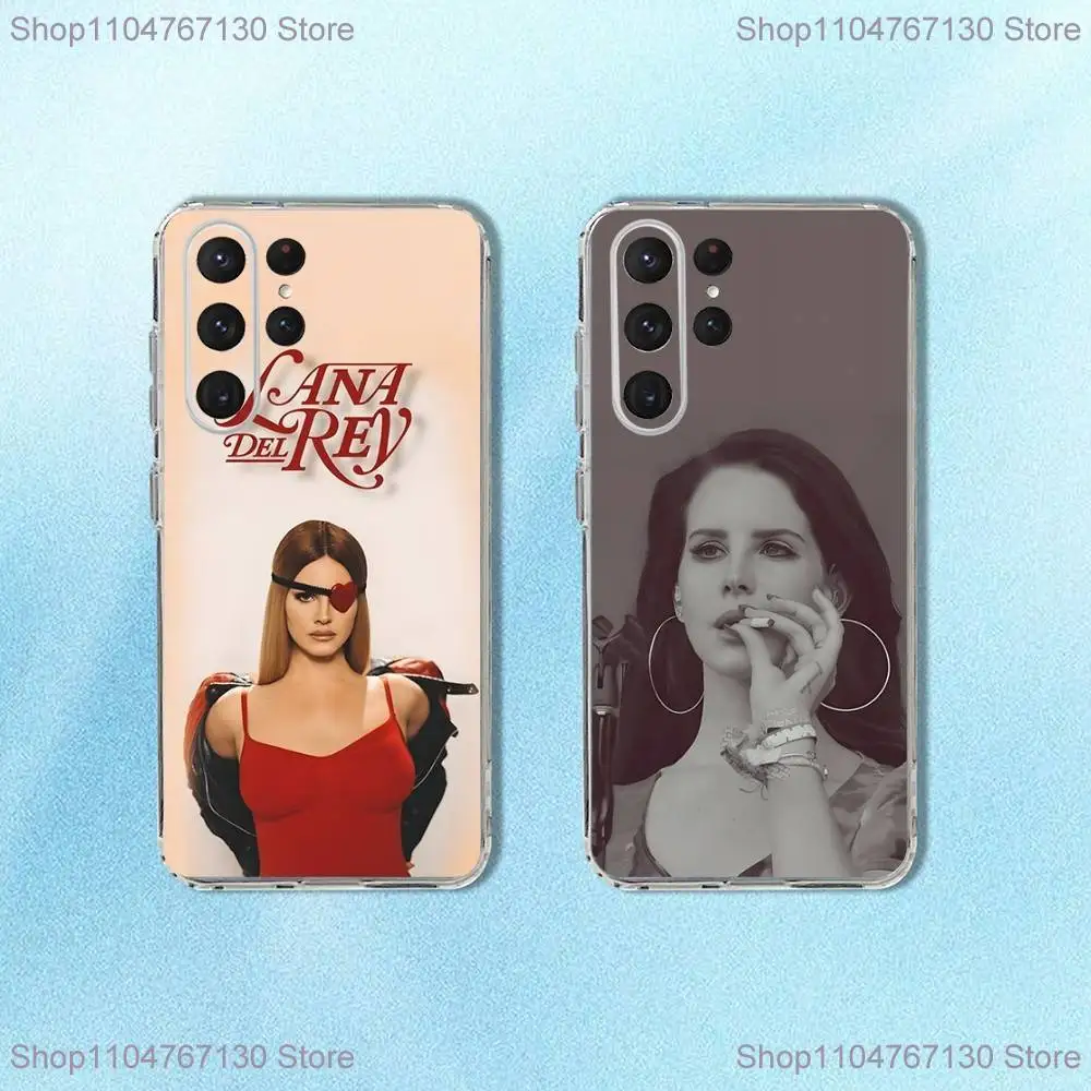 

Singer L-Lana Del R-Rey Phone Case For Samsung S24,30,21,22,23,20 FE,lite,PIus,Ultra,5G,Note,9,10 Transparent Cover